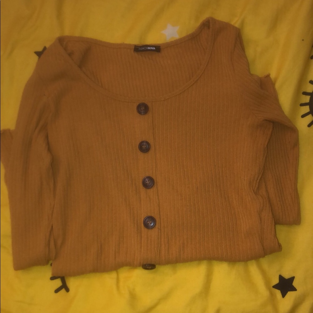 Mustard crop top
